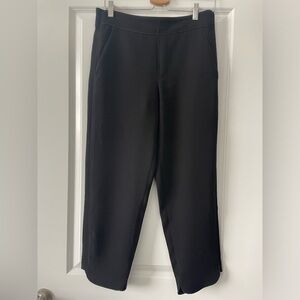 Club Monaco Size 4 Black Elasticized Waist Piping Detailed Dress Pants
